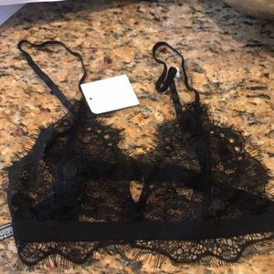 Black lace bralette